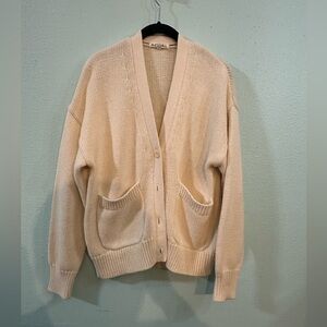 Alex Mill Cream 100% Cotton BCI Cardigan Size Small
